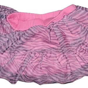 Skirt - skort - tutu - pink & black zebra print skirt with shorts - size 24m